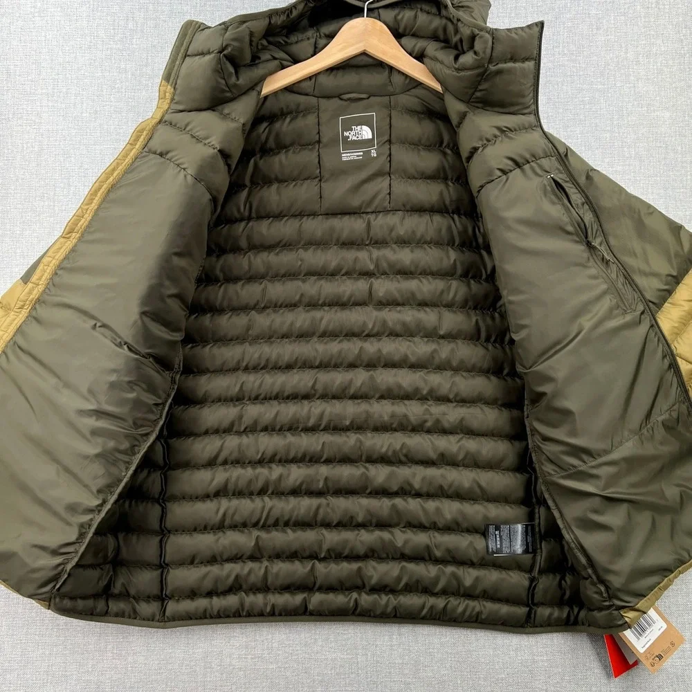NEW The North Face Terra Packable Hoodie Puffer Jacket Men XL New Taupe Green